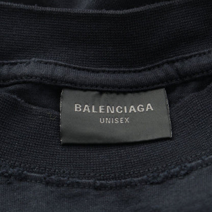Balenciaga Kim Shrunk Kim Kada Chien Oversize Crew Neck Top Vintage Wash Black — view 9