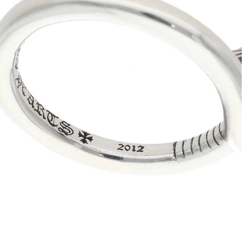 Chrome Hearts Nail Crsball Cross Ball Silver Ring