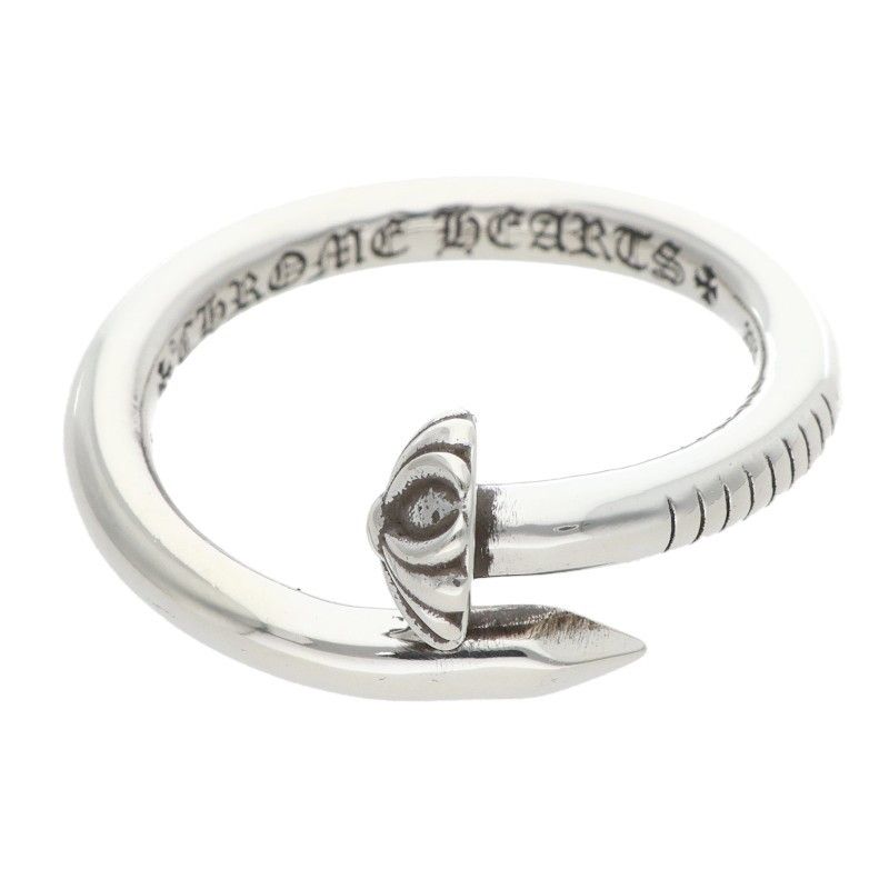 Chrome Hearts Nail Crsball Cross Ball Silver Ring