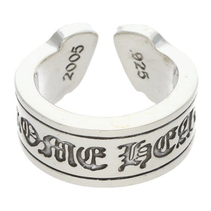 Chrome Hearts LG Scroll Label Silver Ring