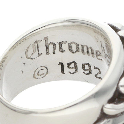 Chrome Hearts Flrl Crs Floral Cross Silver Ring — view 3