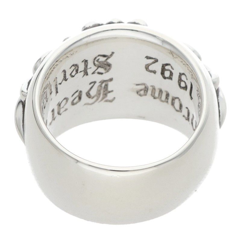 Chrome Hearts Flrl Crs Floral Cross Silver Ring — view 2