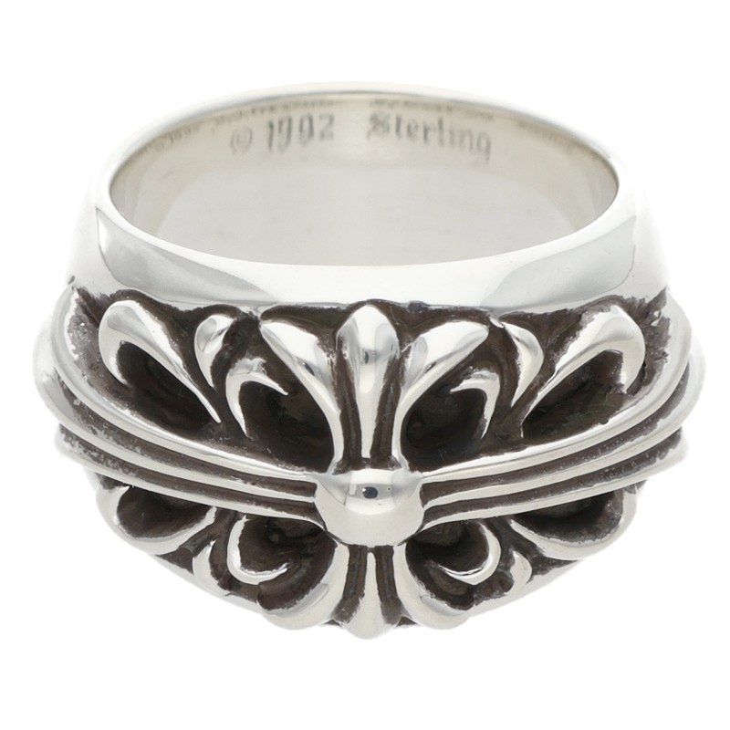 Chrome Hearts Flrl Crs Floral Cross Silver Ring
