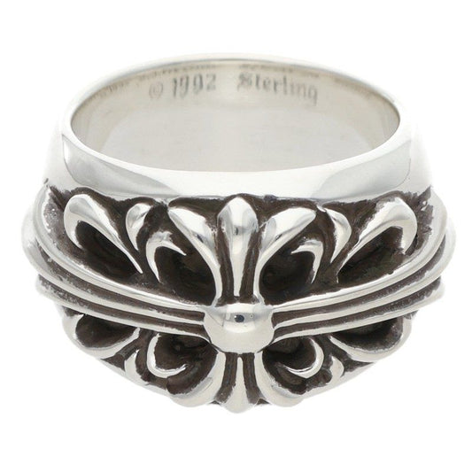 Chrome Hearts Flrl Crs Floral Cross Silver Ring