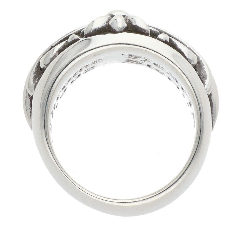 Chrome Hearts Flrl Crs Floral Cross Silver Ring — view 5