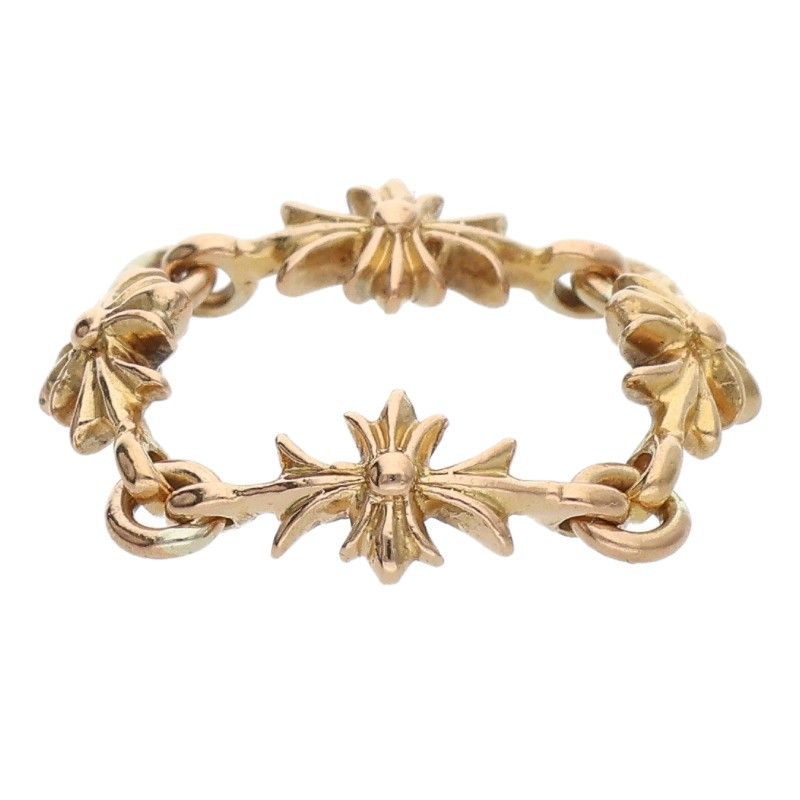 Chrome Hearts 22k Ring Tny CH Pls Tiny Ech Plus Gold — view 3