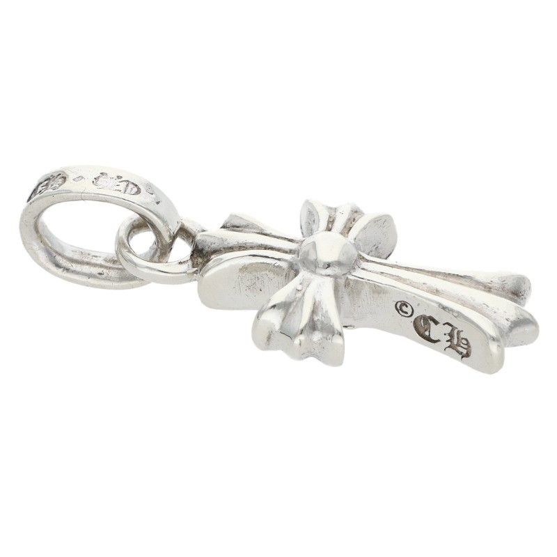 Chrome Hearts Crs Baby Fat P Dmnd Fat Pave Diamond Charm Silver Necklace Top — view 3