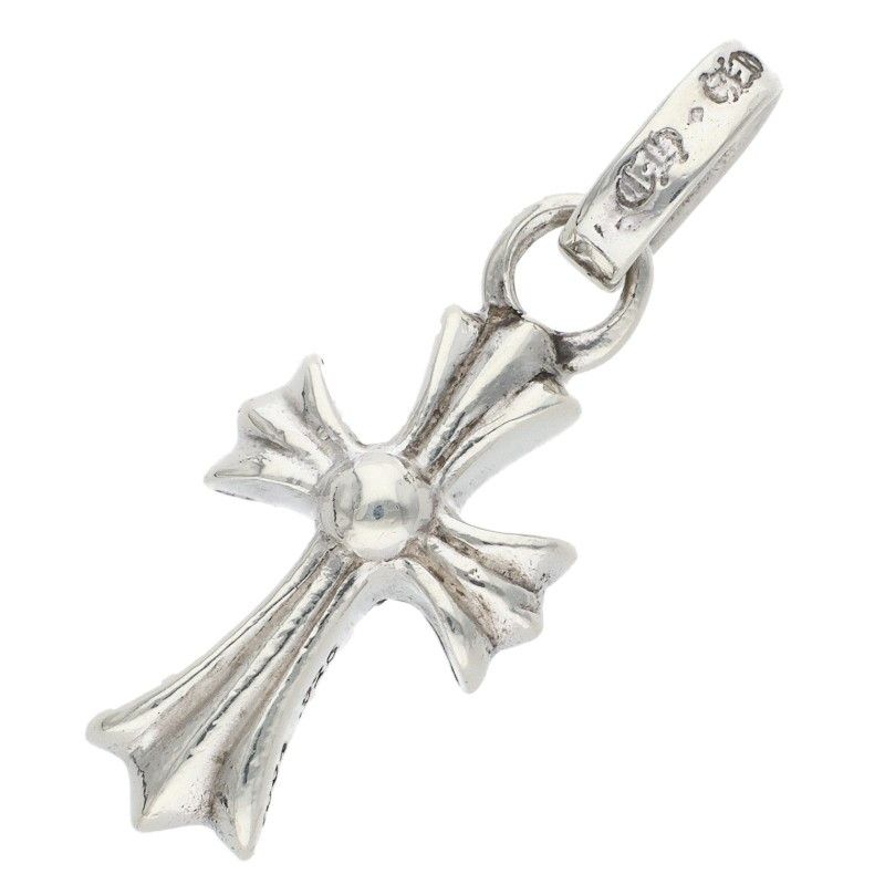 Chrome Hearts Crs Baby Fat P Dmnd Fat Pave Diamond Charm Silver Necklace Top — view 2