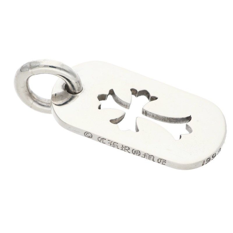 Chrome Hearts D Tag Sml CO Crs Cutout Cross Dog Tag Small Necklace Top — view 3
