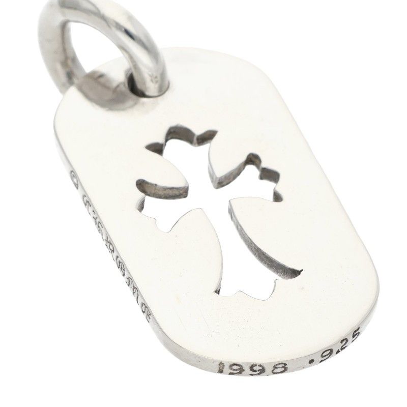 Chrome Hearts D Tag Sml CO Crs Cutout Cross Dog Tag Small Necklace Top — view 4