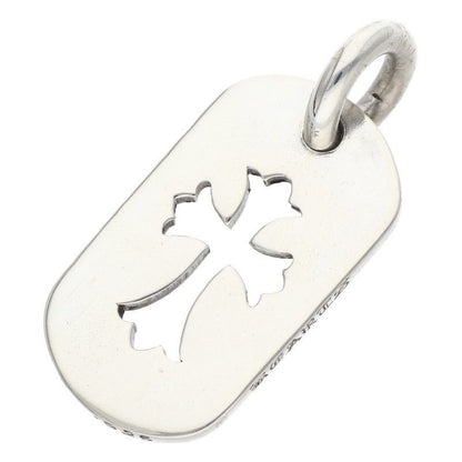Chrome Hearts D Tag Sml CO Crs Cutout Cross Dog Tag Small Necklace Top