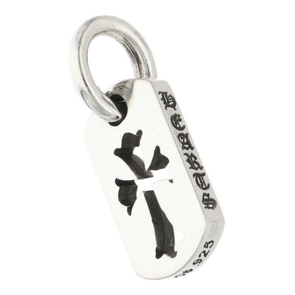 Chrome Hearts DT Tny CO Crs Tiny Cutout Cross Dog Tag Silver Necklace Top — view 5