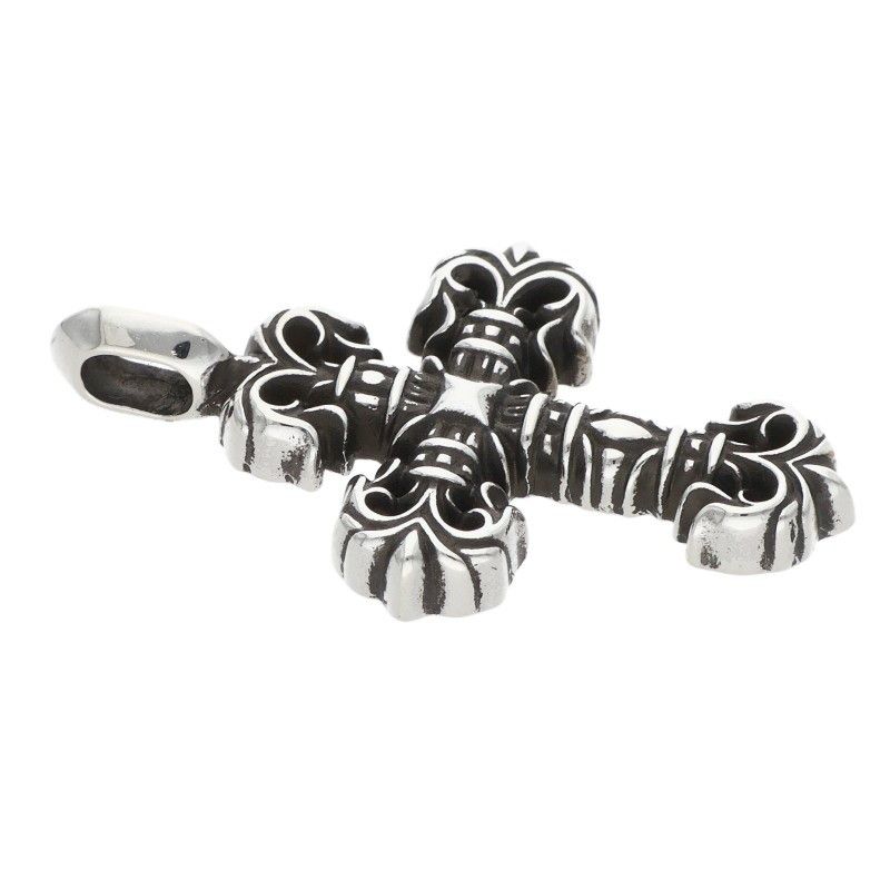 Chrome Hearts Charm Filigree Tiny Silver Necklace Top — view 4