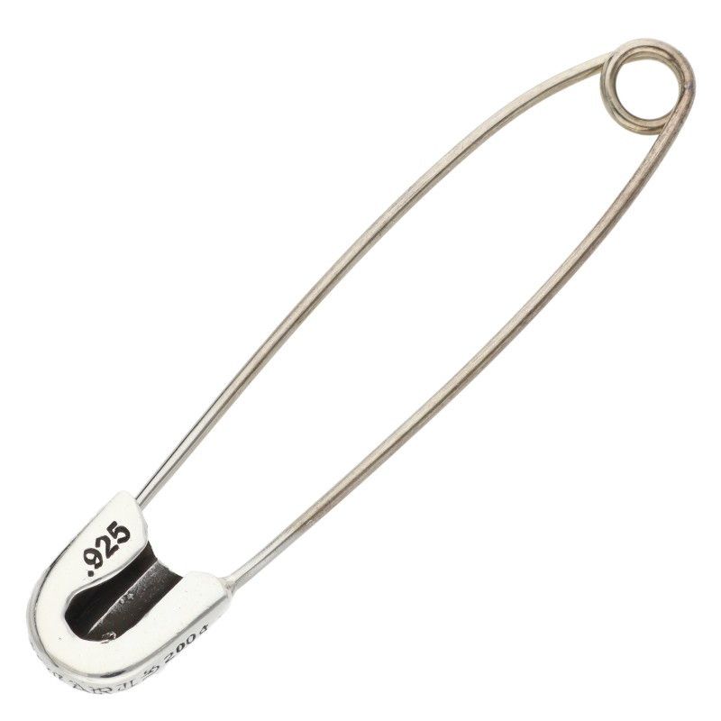Chrome Hearts Safetypin LG Large Safety Pin 1 Diamond Silver Necklace Top — view 2