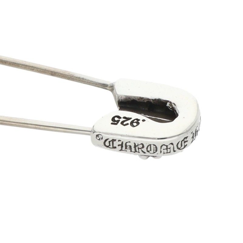 Chrome Hearts Safetypin LG Large Safety Pin 1 Diamond Silver Necklace Top — view 3