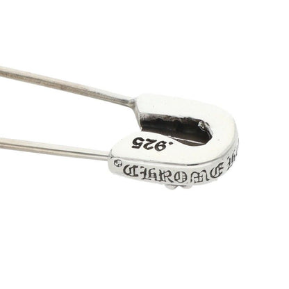 Chrome Hearts Safetypin LG Large Safety Pin 1 Diamond Silver Necklace Top — view 3