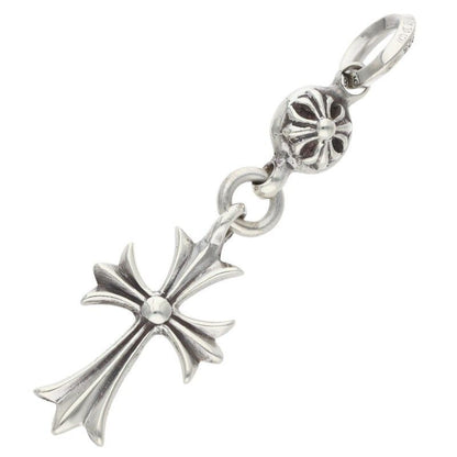 Chrome Hearts Tny CH Crs 1 Ball Tiny CH Cross Charm Silver Necklace Top