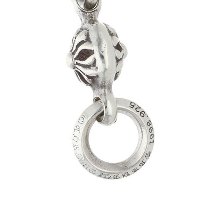 Chrome Hearts Tny CH Crs 1 Ball Tiny CH Cross Charm Silver Necklace Top — view 3