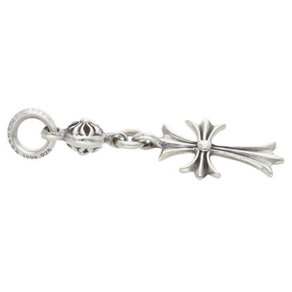 Chrome Hearts Tny CH Crs 1 Ball Tiny CH Cross Charm Silver Necklace Top — view 4