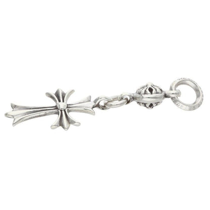 Chrome Hearts Tny CH Crs 1 Ball Tiny CH Cross Charm Silver Necklace Top — view 5