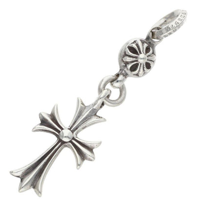 Chrome Hearts Tny CH Crs 1 Ball Tiny CH Cross Charm Silver Necklace Top — view 2