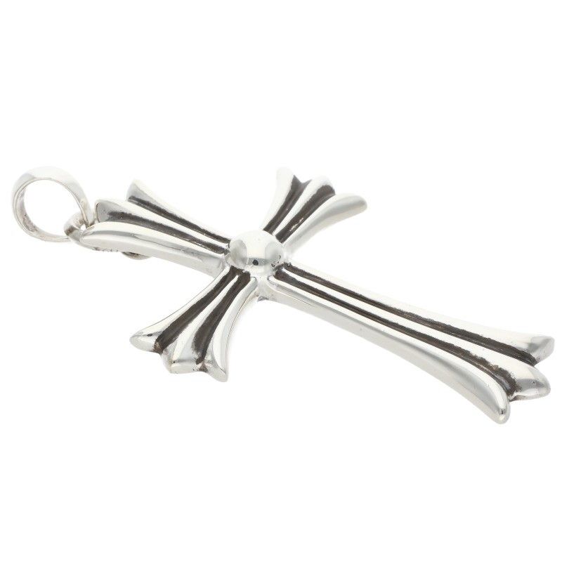 Chrome Hearts CH Crs LG Bale Large CH Cross Silver Necklace Top — view 5