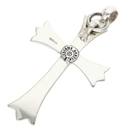 Chrome Hearts CH Crs LG Bale Large CH Cross Silver Necklace Top — view 2