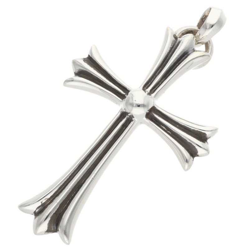 Chrome Hearts CH Crs LG Bale Large CH Cross Silver Necklace Top