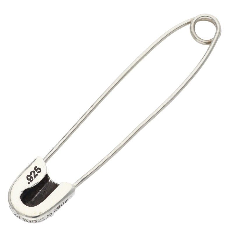 Chrome Hearts Safetypin LG Large Safety Pin 1 Diamond Silver Necklace Top — view 2