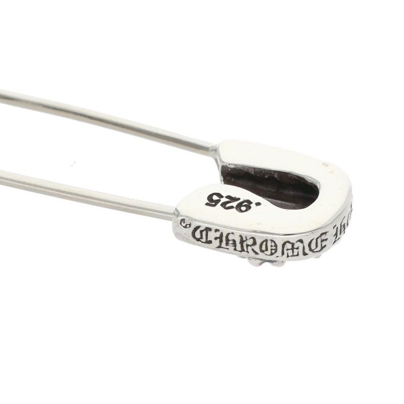 Chrome Hearts Safetypin LG Large Safety Pin 1 Diamond Silver Necklace Top — view 4