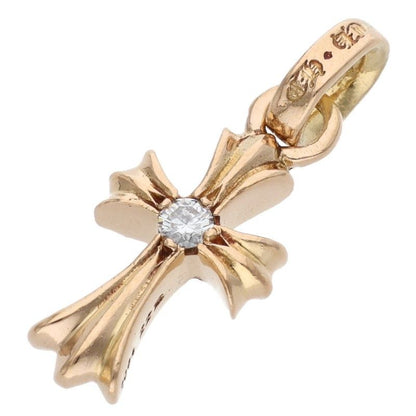 Chrome Hearts 22k Crs Baby Fat Dmnd Fat 1 Diamond on Both Sides Charm Gold — view 2