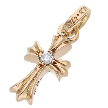 Chrome Hearts 22k Crs Baby Fat Dmnd Fat 1 Diamond on Both Sides Charm Gold