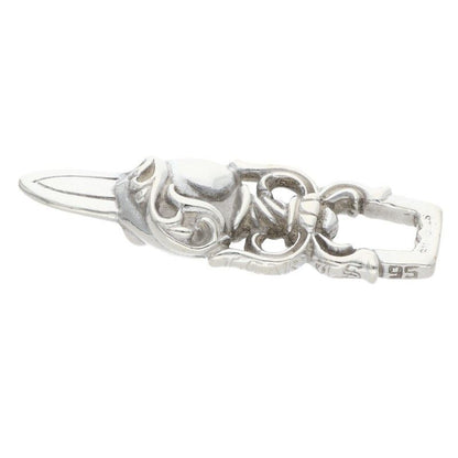 Chrome Hearts Dagger Heart Pendant Silver Necklace — view 4