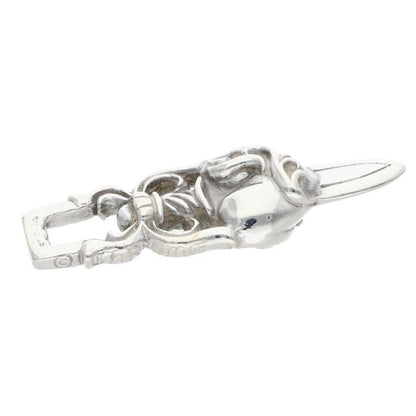 Chrome Hearts Dagger Heart Pendant Silver Necklace — view 3