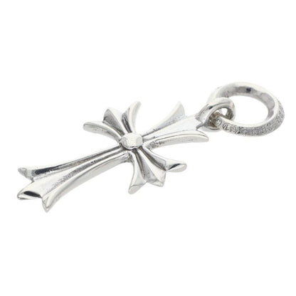 Chrome Hearts Tiny CH Cross Charm Silver Necklace Top — view 4