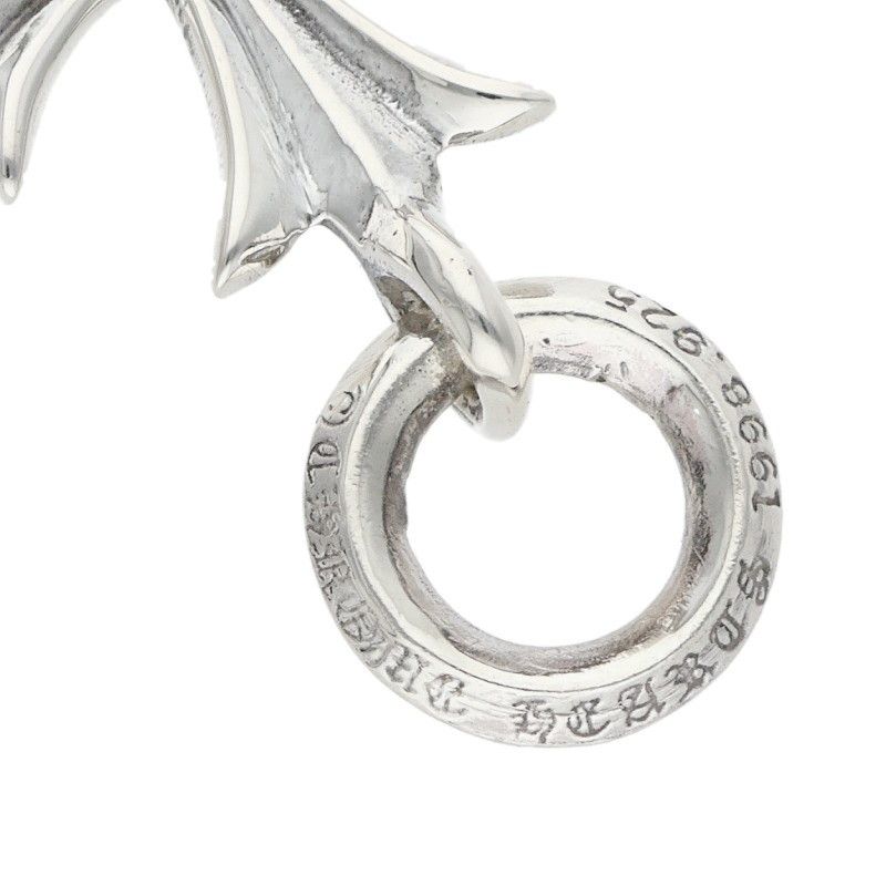 Chrome Hearts Tiny CH Cross Charm Silver Necklace Top — view 3