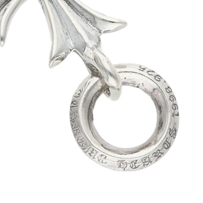 Chrome Hearts Tiny CH Cross Charm Silver Necklace Top — view 3