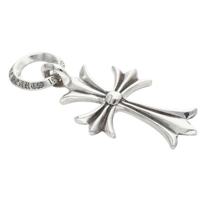 Chrome Hearts Tiny CH Cross Charm Silver Necklace Top — view 5