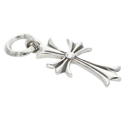 Chrome Hearts Tiny CH Cross Charm Silver Necklace Top — view 4