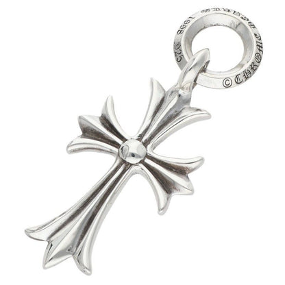 Chrome Hearts Tiny CH Cross Charm Silver Necklace Top — view 2