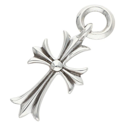 Chrome Hearts Tiny CH Cross Charm Silver Necklace Top