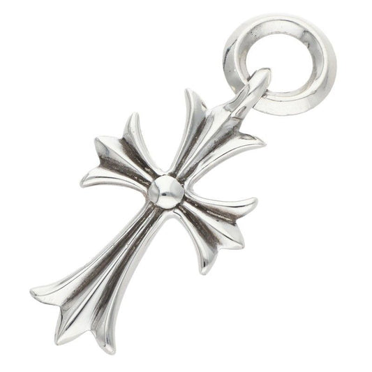 Chrome Hearts Tiny CH Cross Charm Silver Necklace Top