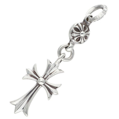 Chrome Hearts Tny CH Crs 1 Ball Tiny CH Cross Charm Silver Necklace Top
