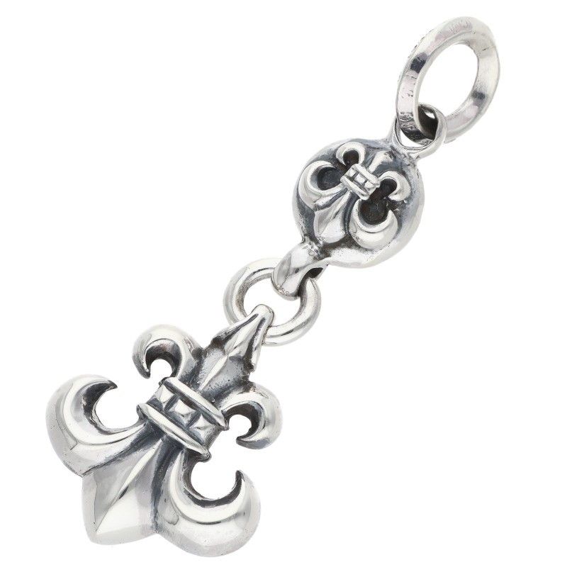 Chrome Hearts BS Fleur BS Charm Silver Necklace Top — view 2