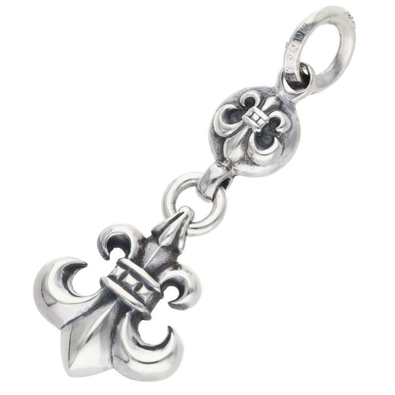 Chrome Hearts BS Fleur BS Charm Silver Necklace Top