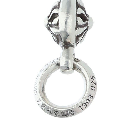 Chrome Hearts Tny CH Crs 1 Ball Tiny CH Cross Charm Silver Necklace Top — view 3