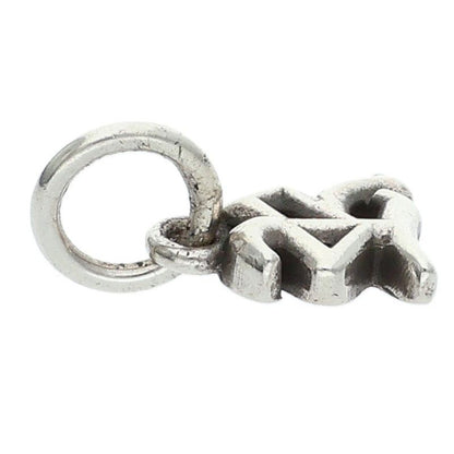 Chrome Hearts Stack Alphabet Charm Initial Silver Necklace Top — view 3