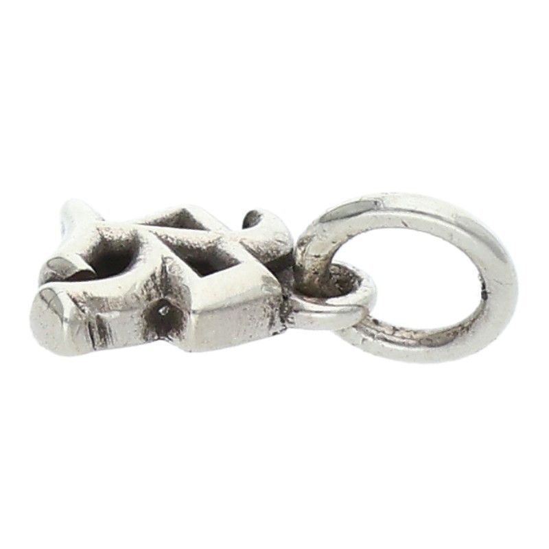 Chrome Hearts Stack Alphabet Charm Initial Silver Necklace Top — view 4