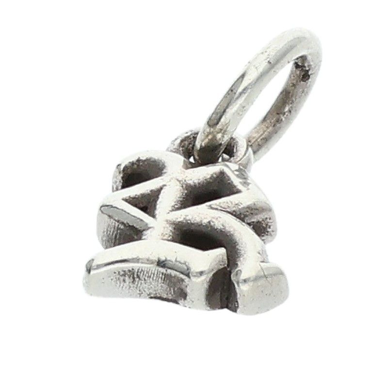 Chrome Hearts Stack Alphabet Charm Initial Silver Necklace Top — view 5