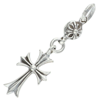Chrome Hearts Tny CH Crs 1 Ball Tiny CH Cross Silver Necklace Top